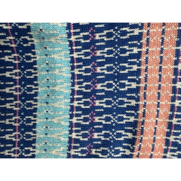 Sundance Merino Wool Knit Cardigan Duster Colorful XS Wood Buttons Shoreline EUC - Picture 8 of 8